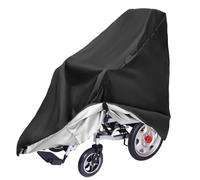 Housse pour fauteuil roulant, tissu Oxford 210D, imperméable, anti-poussière, pliable, noire, housse de déambulateur, housse de déambulateur pour la plupart des déambulateurs