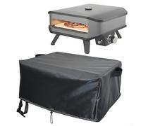 Housse pour four à pizza Cozze 90347 fabriquée en tissu 420D argenté imperméable et résistant à la poussière pour protéger les équipements d'extérieur (62 x 62 x 28 cm)