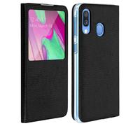 Housse pour Samsung Galaxy A40 Etui à Clapet Fenêtre Coque Ultra-fin Noir