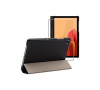 Housse pour Galaxy Tab A7 10.4 T505 (2020) Smart Case Support Auto-veille , Noir + Film VERRE Trempé