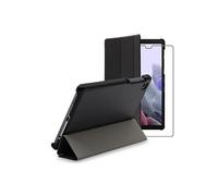 ebestStar - Coque pour Samsung Galaxy Tab A7 Lite 8.7 T220 T225, Etui Slim Cover, Housse PU Cuir Rabat Magnétique, Noir + Verre Trempé