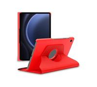 Housse pour Galaxy Tab A9+ (2023) SM-X210 Support Rotatif 360 PU Cuir, Rouge