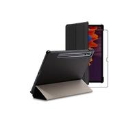 Housse pour Galaxy Tab S7+ SM-T970 Smart Case Support Auto-veille , Noir + Film VERRE Trempé