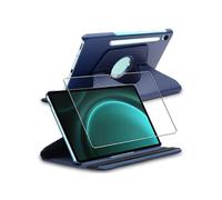 ebestStar Housse pour Galaxy Tab S9 FE X510N, 5G X516B Support Rotatif 360 PU Cuir, Bleu Foncé + Film VERRE Trempé Bleu Foncé G