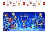 Housse pour Garage De Noël | Imperméable Éclairage LED Grande Décoration Festive pour Les Fêtes,Bannière Décorative pour Porte De Garage,pour Maison Fête Jardin Mur