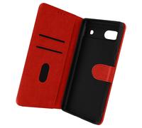 Avizar Housse pour Google Pixel 6A Clapet Portefeuille Support vidéo Rouge