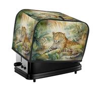 Housse pour grille-pain 2 tranches aquarelle léopard feuilles de palmier tropicales petit appareil grille-pain housse anti-poussière cadeaux de cuisine