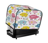 Housse pour grille-pain 2 tranches de dessin animé cochon petit appareil grille-pain housse anti-poussière cadeaux de cuisine