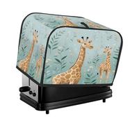Housse pour grille-pain 4 tranches girafe feuille fleur petit appareil grille-pain housse anti-poussière cadeaux de cuisine