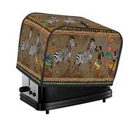 Housse pour grille-pain 4 tranches zèbre africain danseurs africains petit appareil grille-pain housse anti-poussière cadeaux de cuisine