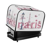 Housse pour grille-pain à 2 tranches avec lettres roses Paris pour machine à pain, petit appareil de cuisine