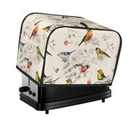 Housse pour grille-pain à 2 tranches, couverture pour grille-pain à petits oiseaux avec poches pour cuisine, couverture de petits appareils électroménagers et protection contre les empreintes