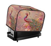 Housse pour grille-pain à 2 tranches - Esthétique artistique - Motif paon rose - Petit appareil - Pour grille-pain - Cadeau de cuisine
