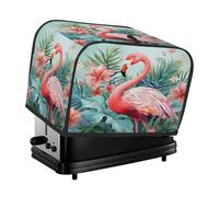 Housse pour grille-pain à 2 tranches - Feuilles tropicales - Flamant rose - Pour petit appareil - Cadeau de cuisine