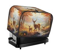 Housse pour grille-pain à 2 tranches - Motif : cerf, forêt d'automne - Petit appareil - Cadeau de cuisine