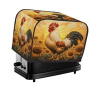 Housse pour grille-pain à 2 tranches - Motif coq et tournesols - Petit appareil - Cadeau de cuisine
