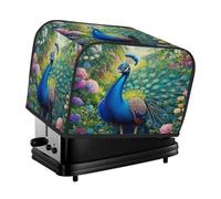 Housse pour grille-pain à 2 tranches - Motif fleurs de paon - Petit appareil - Cadeau de cuisine