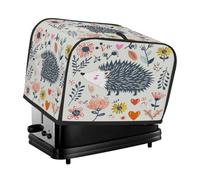 Housse pour grille-pain à 2 tranches Motif hérisson floral Petit appareil Grille-pain Couverture anti-poussière Cadeaux de cuisine