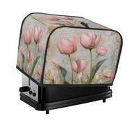 Housse pour grille-pain à 2 tranches - Tulipes roses - Pour petits appareils électroménagers, grille-pain - Cadeaux de cuisine