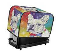 Housse pour grille-pain à 4 tranches - Bouledogue français amusant - Petit appareil électroménager - Cadeau de cuisine