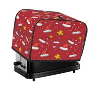 Housse pour grille-pain à 4 tranches - Chapeau de Noël - Étoiles - Rouge - Petit appareil électroménager - Cadeau de cuisine