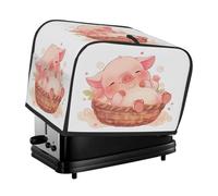 Housse pour grille-pain à 4 tranches - Motif cochon de dessin animé - Petit appareil - Pour grille-pain - Cadeau de cuisine