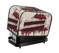 Housse pour grille-pain à gâteau au chocolat 2 tranches pour petits appareils de cuisine avec poches Protection contre la poussière et les traces de doigts