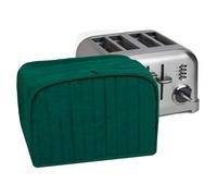 Ritz Housse matelassée en polyester/coton pour grille-pain à quatre tranches - Protection contre la poussière et les traces de doigts - Lavable en machine - Vert foncé