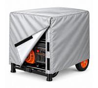 Housse pour Groupe Électrogène pour Könner & Söhnen KS 9000E G, Tissu Oxford 420D avec Doublure Argentée, Ouverture Latérale et Sangle à Boucle pour Rangement,B Grey