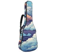 Housse pour guitare acoustique, magnifique étui pour guitare de 101,6 cm/104,7 cm, sac de transport étanche avec plusieurs poches, nuages colorés, multicolore, 42.9x16.9x4.7 in, Sac pour guitare
