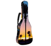 Housse pour guitare acoustique, magnifique étui pour guitares de 40/41/42 pouces, imperméable, avec couche de protection et plusieurs poches, feuilles de noix de coco, Multicolore #03, 42.9x16.9x4.7