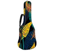 Housse pour guitare acoustique, magnifique étui pour guitares de 40/41/42 pouces, imperméable, avec couche de protection et plusieurs poches, feuilles de noix de coco, Multicolore #02, 42.9x16.9x4.7