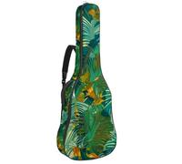 Housse pour guitare acoustique, magnifique étui pour guitares de 40/41/42 pouces, imperméable, avec couche de protection et plusieurs poches, feuilles de noix de coco, Multicolore #01, 42.9x16.9x4.7