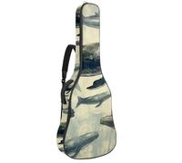 Housse pour guitare basse avec baleine rétro, animal marin, housse pour guitare électrique de 101,6 à 104,1 cm, sac de transport imperméable Oxford pour guitare électrique acoustique classique,