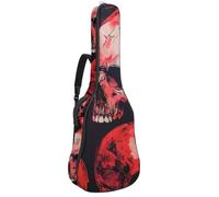 Housse pour guitare basse avec crâne d'horreur rouge, housse pour guitare électrique de 101,6 à 104,1 cm, sac de transport imperméable Oxford pour guitare électrique acoustique classique, ukulélé,