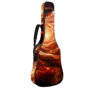 Housse pour guitare basse avec galaxie rose orange, 101,6 cm, 104,1 cm, housse imperméable en tissu Oxford pour guitare électrique acoustique classique, ukulélé, Galaxie rose orange, 42.9x16.9x4.7 in,