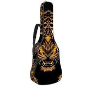 Housse pour guitare basse avec imprimé tigre sauvage, housse pour guitare électrique de 101,6 cm, 104,1 cm, imperméable en tissu Oxford pour guitare électrique acoustique, classique et ukulélé,