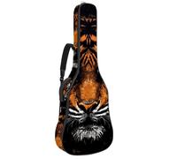 Housse pour guitare basse avec imprimé tigre sauvage vintage 74, housse pour guitare électrique de 101,6 à 104,1 cm, housse imperméable Oxford pour guitare électrique acoustique classique, ukulélé,