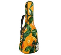 Housse pour guitare basse avec mandarine sauvage orange, housse pour guitare électrique de 101,6 à 104,1 cm, housse imperméable en tissu Oxford pour guitare électrique acoustique classique, ukulélé,