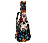 Housse pour guitare basse avec motif crâne de sucre Day of The Dead - Housse pour guitare électrique de 101,6 à 104,1 cm - Étanche - Oxford - Pour guitare électrique acoustique classique, ukulélé, Day