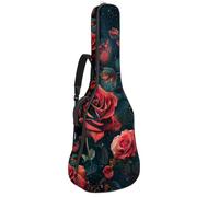 Housse pour guitare basse avec motif galaxie rose rouge esthétique de 101,6 cm et 104,1 cm, housse de transport Oxford imperméable pour guitare électrique acoustique classique, ukulélé, Esthétique
