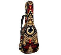 Housse pour guitare basse avec pyramide illuminati avec œil, housse pour guitare électrique de 101,6 cm, 104,1 cm, imperméable en tissu Oxford pour guitare électrique acoustique classique, ukulélé,