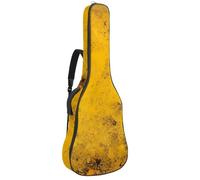 Housse pour guitare basse avec texture rétro jaune chiné 56, housse pour guitare électrique de 101,6 cm, 104,1 cm, sac de transport Oxford imperméable pour guitare électrique acoustique classique,