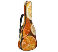 Housse pour guitare basse avec tranches d'orange dessinées à la main, housse de guitare électrique de 101,6 cm, housse imperméable Oxford pour guitare électrique acoustique, classique, ukulélé,