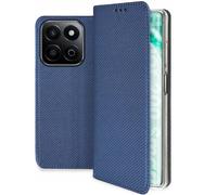 Housse Pour Honor 200 Smart 5g / Honor X7c - Etui Coque Pochette Portefeuille + Verre Trempe - Bleu Magnet