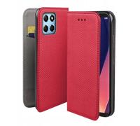 Housse Pour Honor 200 Smart 5g / Honor X7c - Etui Coque Pochette Portefeuille + Verre Trempe - Rouge Magnet