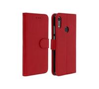 Housse pour Honor 8A et Huawei Y6 2019 / Y6S Etui Portefeuille Support Stand Rouge