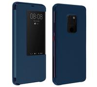 Housse pour Huawei Mate 20 Étui Grande Fenêtre Translucide Coque Rigide Bleu nuit