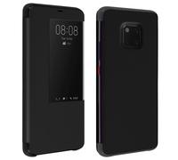 Housse pour Huawei Mate 20 Pro Étui Grande Fenêtre Translucide Coque pour Rigide Noir