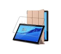 Housse pour Huawei MediaPad M5 Lite 10.1 Smart Case Support Auto-veille , Or / Doré + Film VERRE Trempé